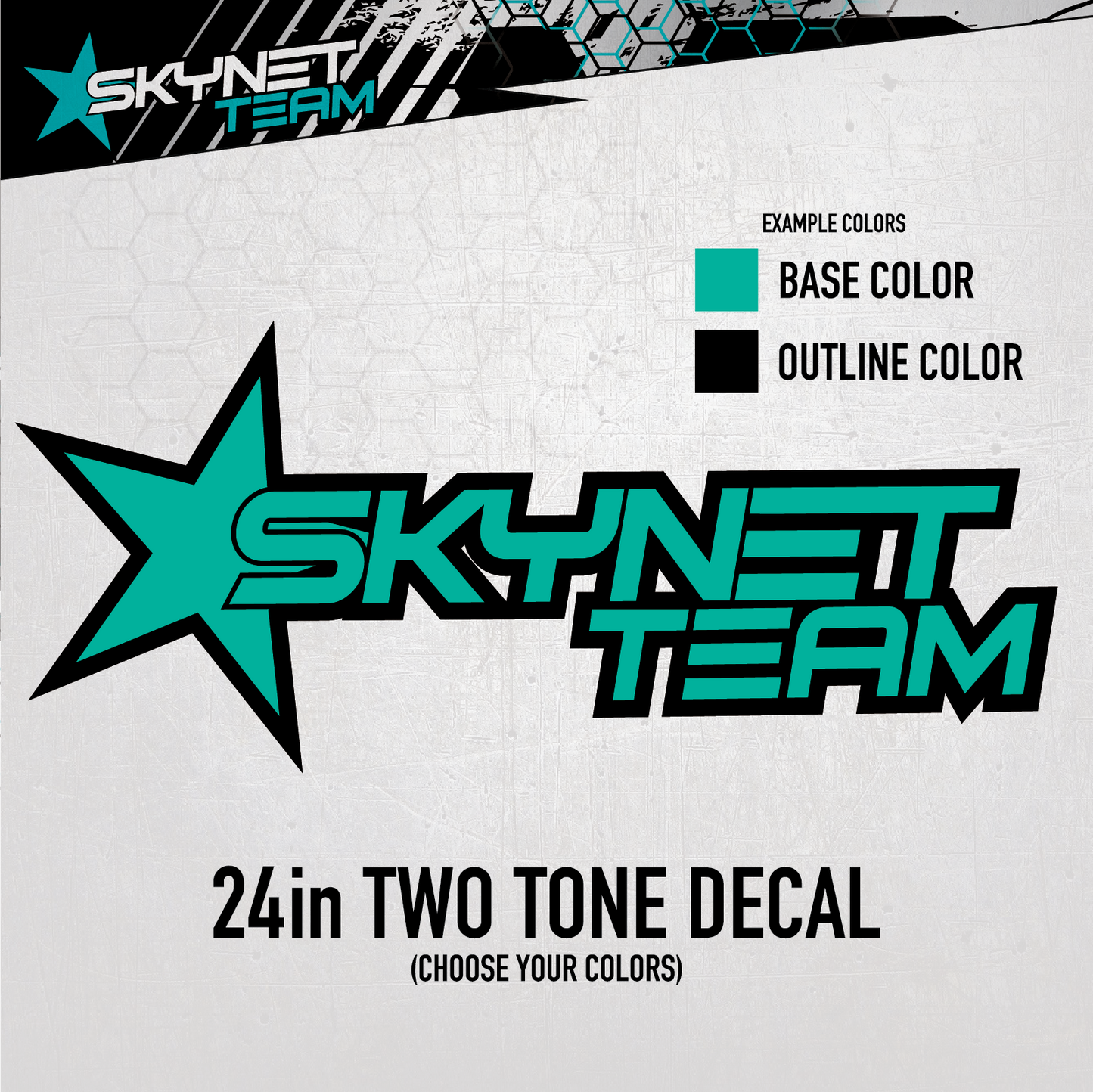 24 Inch Two Tone Decal