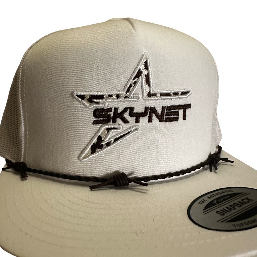 White Cow print barbed wire