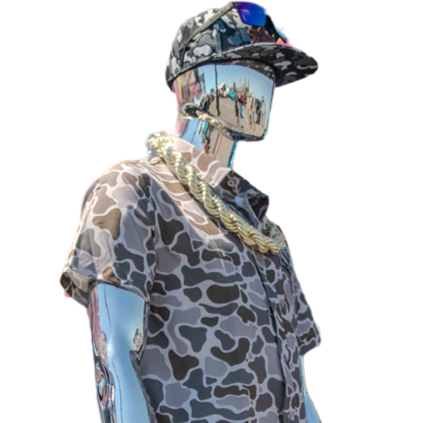 Light Duck Camo Button Up