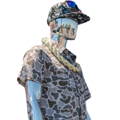 Light Duck Camo Button Up