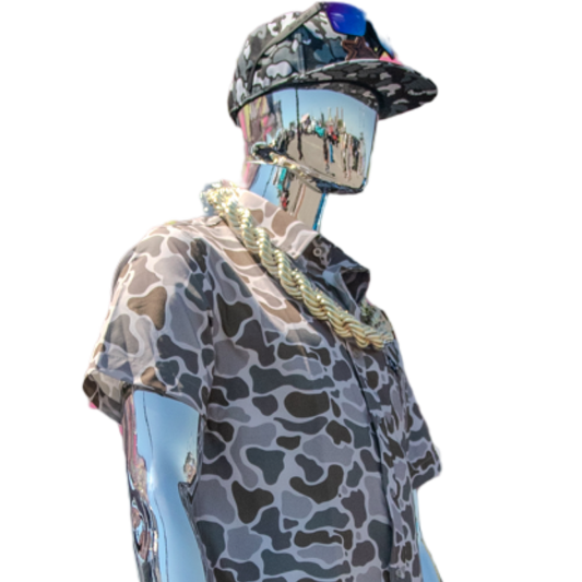 Light Duck Camo Button Up