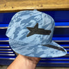 Blue Camo Flat Bill