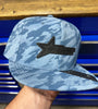 Blue Camo Flat Bill