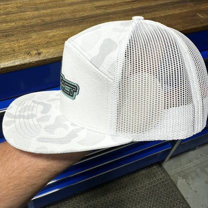 White Leopard Flat Bill Stitched Logo