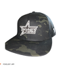 Straight Bill Trucker Black Multicam SnapBack - White Logo